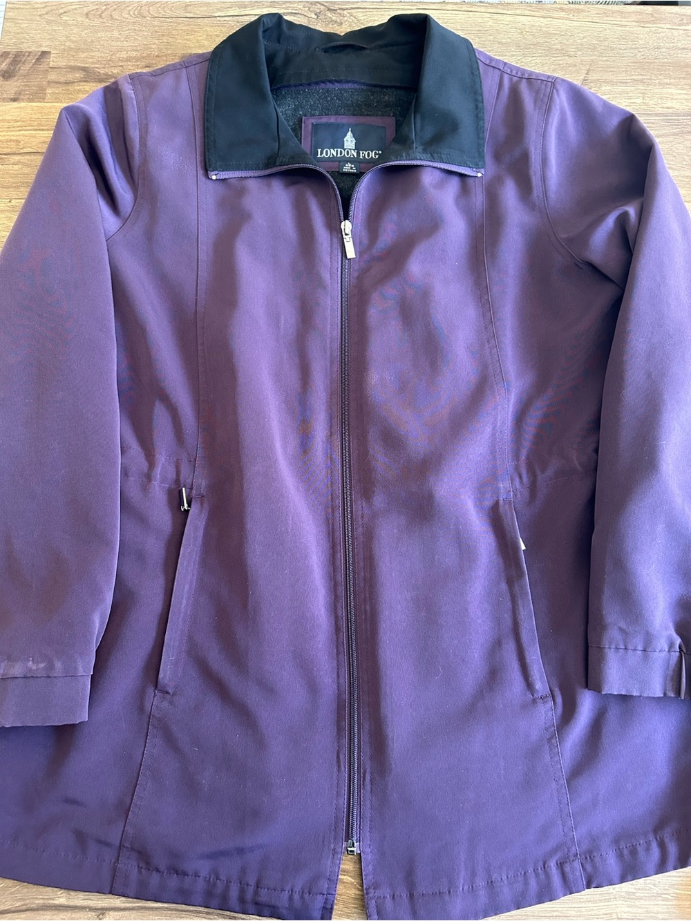 London Fog Purple 2-in-1 Convertible Jacket Coat with Zip Out Liner Size Large